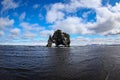 Hvitserkur troll rock basalt stack in Iceland