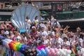 HVO-Querido Boat At The Gaypride Canal Parade With Boats At Amsterdam The Netherlands 6-8-2022