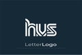 HVS Creative Unique Modern Letter Logo Design. Elegant Monogram Logo Design with Decorative Elements and Typography Royalty Free Stock Photo