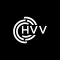 HVV letter logo design on black background. HVV creative initials letter logo concept. HVV letter design Royalty Free Stock Photo
