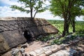 Game viewing hide in Hwange Nature reserve