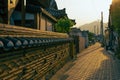 Hwangridan-gil street, Korean traditional houses alley at sunset in Gyeongju, Korea