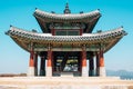 Hwaseong Fortress Seojangdae, Korean traditional architecture in Suwon, Korea Royalty Free Stock Photo