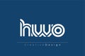 HWO Creative Unique Modern Letter Logo Design. Elegant Monogram Logo Design with Decorative Elements and Typography Royalty Free Stock Photo