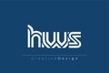 HWS Creative Unique Modern Letter Logo Design. Elegant Monogram Logo Design with Decorative Elements and Typography Royalty Free Stock Photo