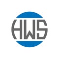 HWS letter logo design on white background. HWS creative initials circle logo concept. HWS letter design Royalty Free Stock Photo