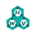 HWV creative minimalist letter logo. HWV unique vector initials alphabet letter logo design Royalty Free Stock Photo