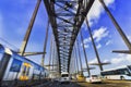 HWY Harbour Bridge Train Bus Royalty Free Stock Photo