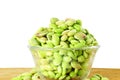 Hyacinth bean valor or indian papdi beans on white background