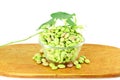 Hyacinth bean valor or indian papdi beans on white background