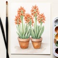 Hyacinth Watercolor Illustration With Rustic Southwest Vibe