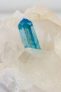 Hyaline quartz crystal and aureus crystal Royalty Free Stock Photo