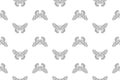 Hyalophora cecropia, moth vector seamless pattern on white Royalty Free Stock Photo