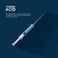 Hyaluronic acid filler injection infographic Royalty Free Stock Photo