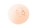 Hyaluronic acid serum drop. Pink cosmetic liquid gel with bubbles swatch isolated on white background