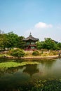 Hyangwonjeong Pavilion in Gyeongbokgung Palace, Seoul, South Korea