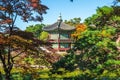 Hyangwonjeong Pavilion located at Gyeongbokgung palace in Seoul Royalty Free Stock Photo