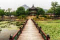 Hyangwonjeong pavilion in summer Royalty Free Stock Photo