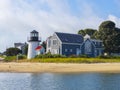 Hyannis Harbor Lighthouse, Cape Cod, MA, USA Royalty Free Stock Photo