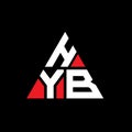HYB triangle letter logo design with triangle shape. HYB triangle logo design monogram. HYB triangle vector logo template with red Royalty Free Stock Photo