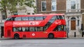 Hybid red double deckerLondon bus for Go Ahead London Royalty Free Stock Photo