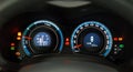Hybrid car dashboard Royalty Free Stock Photo