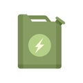 Hybrid car fuel canister icon flat isolated vector Royalty Free Stock Photo