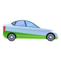 Hybrid car icon, cartoon style