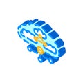 hybrid cloud computing isometric icon vector illustration Royalty Free Stock Photo
