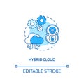 Hybrid cloud concept icon Royalty Free Stock Photo