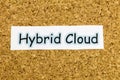 Hybrid cloud storage data technology database Royalty Free Stock Photo