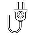 Hybrid energy cable icon, outline style