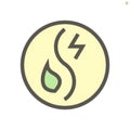 Hybrid energy concept vector icon