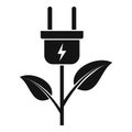 Hybrid energy plant icon, simple style