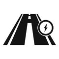 Hybrid energy road economy icon, simple style