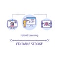 Hybrid learning concept icon