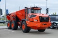 Hybrid mining dump truck KAMAZ-6561 Hercules. Self-driving truck for havy-duty work. International Commercial Vehicles