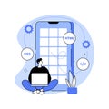 Hybrid mobile app abstract concept vector illustration. Royalty Free Stock Photo