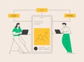 Hybrid mobile app abstract concept vector illustration. Royalty Free Stock Photo