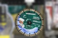 The hybrid segmented rim diamond blade for cutting concrete and masonry