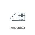 Hybrid Storage concept line icon. Simple Royalty Free Stock Photo