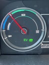 Hybrid Vehicle Dashboard Display Royalty Free Stock Photo