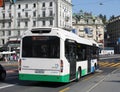 Hybrid volvo Bus in Lucerne, Switzerland.