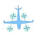 Hybrid VTOL Drone Made in Hand Drawn Style