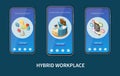 Hybrid Workplace Banners Set