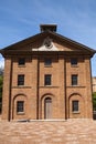 View of the facade of the Hyde Park Barracks from the street