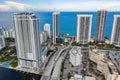 Hyde Resort Condominiums Hollywood Beach FL with view of Atlantic Ocean Royalty Free Stock Photo