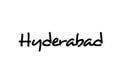 Hyderabad city handwritten word text hand lettering. Calligraphy text. Typography in black color