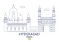 Hyderabad City Skyline, India