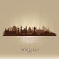 Hyderabad India city skyline vector silhouette Royalty Free Stock Photo